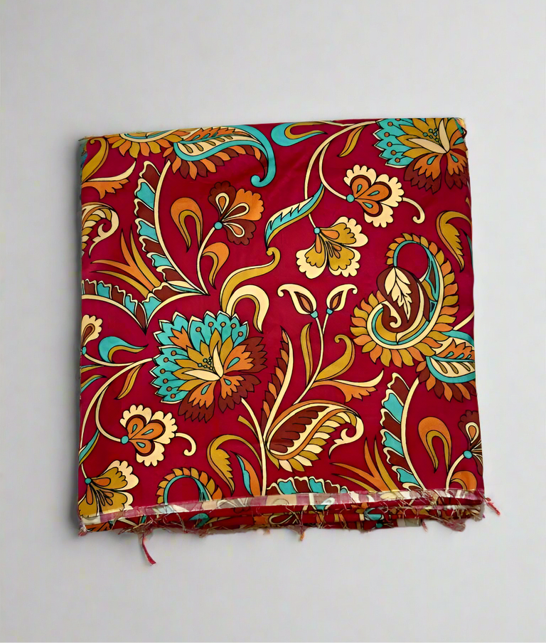 Khaadi 2-Piece Vibrant Floral Pattern Fabric Leftover
