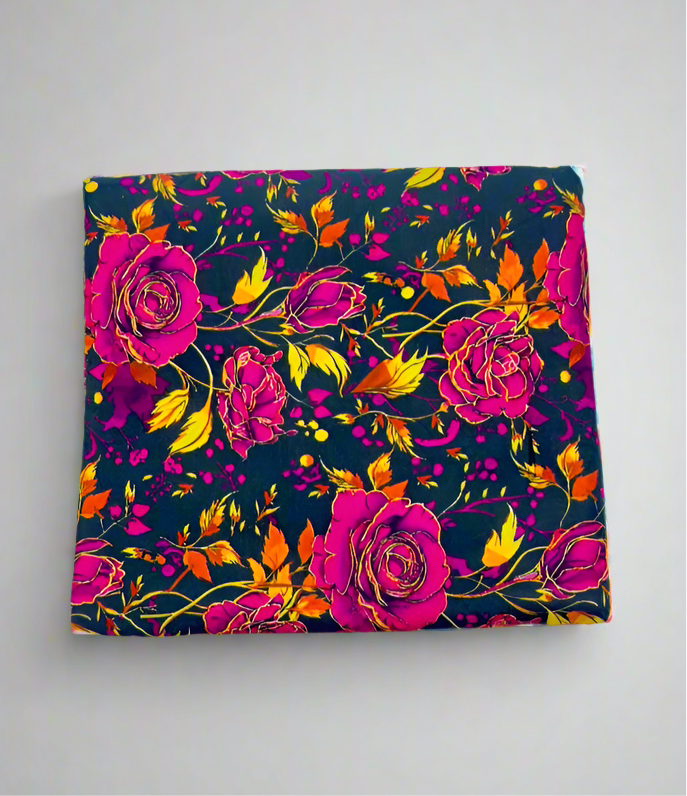 Khaadi 2-Piece Elegant Midnight Rose Fabric Leftover