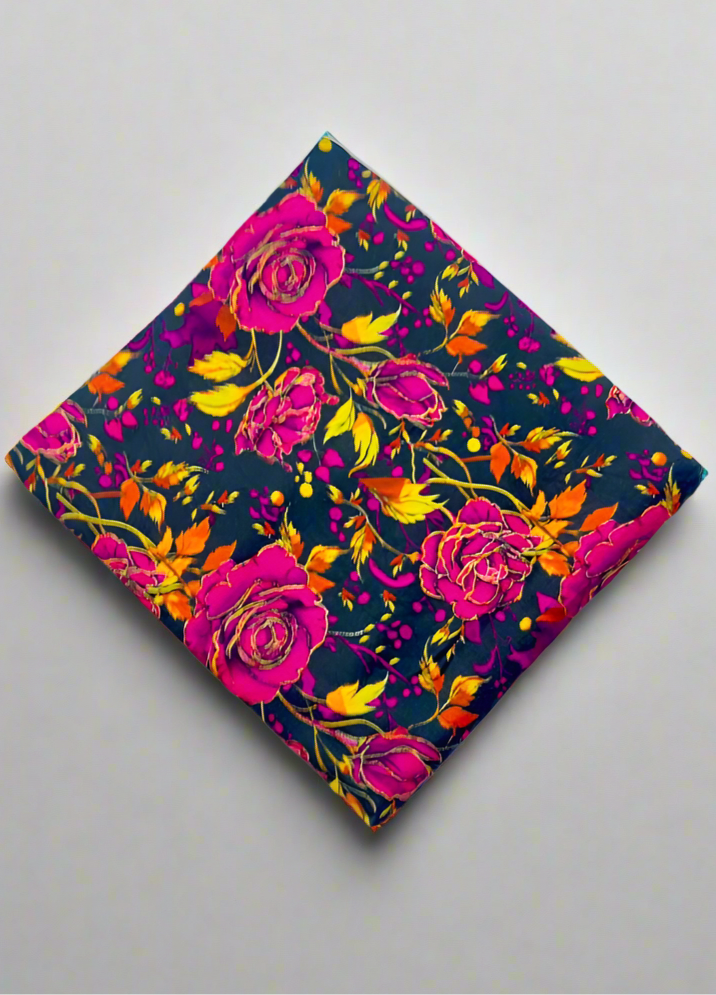 Khaadi 2-Piece Elegant Midnight Rose Fabric Leftover
